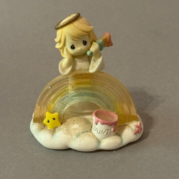 Vintage Precious Moments Figurine Enesco Birthday Gift Rainbow Paint Miniature - Picture 1 of 3